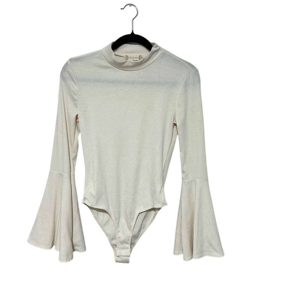 Altar'd State White Bell Sleeve Body Suit Size Small